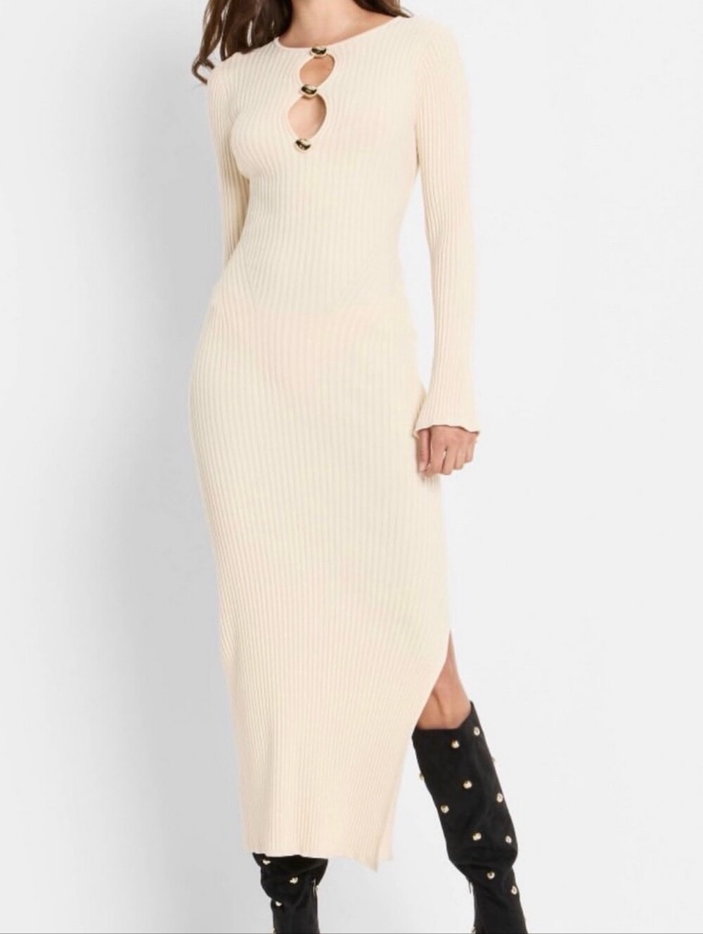 Future Collective Women's Ribbed Long-Sleeve Maxi Dress Brand New Plus Size XL